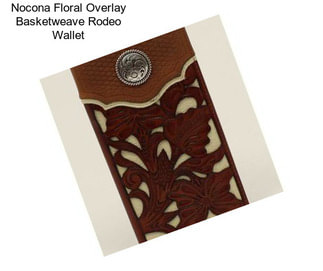 Nocona Floral Overlay Basketweave Rodeo Wallet