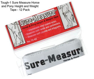 Tough-1 Sure Measure Horse and Pony Height and Weight Tape - 12 Pack