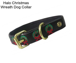 Halo Christmas Wreath Dog Collar