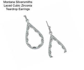 Montana Silversmiths Laced Cubic Zirconia Teardrop Earrings