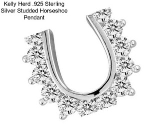 Kelly Herd .925 Sterling Silver Studded Horseshoe Pendant