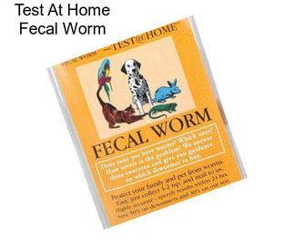 Test At Home Fecal Worm