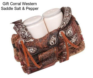 Gift Corral Western Saddle Salt & Pepper