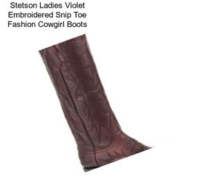 Stetson Ladies Violet Embroidered Snip Toe Fashion Cowgirl Boots