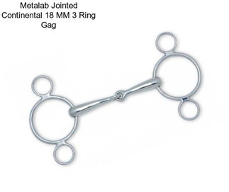 Metalab Jointed Continental 18 MM 3 Ring Gag