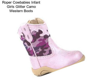 Roper Cowbabies Infant Girls Glitter Camo Western Boots