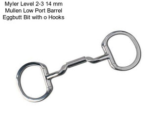 Myler Level 2-3 14 mm Mullen Low Port Barrel Eggbutt Bit with o Hooks