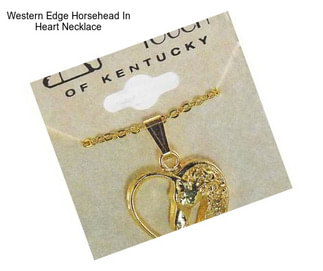 Western Edge Horsehead In Heart Necklace