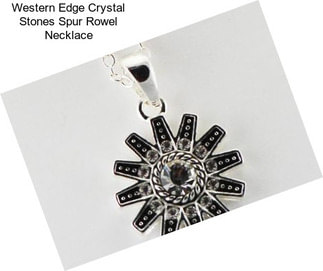 Western Edge Crystal Stones Spur Rowel Necklace