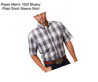 Roper Men\'s 1525 Bluesy Plaid Short Sleeve Shirt