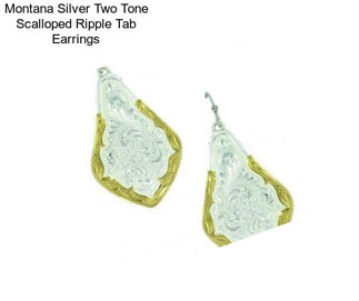 Montana Silver Two Tone Scalloped Ripple Tab Earrings