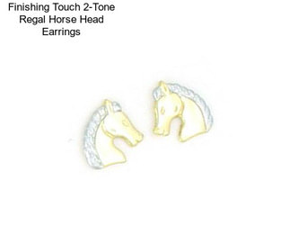 Finishing Touch 2-Tone Regal Horse Head Earrings