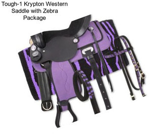 Tough-1 Krypton Western Saddle with Zebra Package