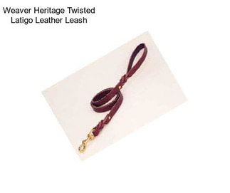 Weaver Heritage Twisted Latigo Leather Leash