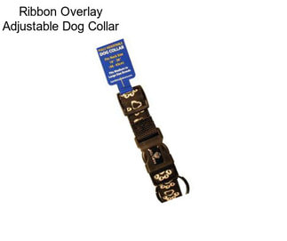 Ribbon Overlay Adjustable Dog Collar