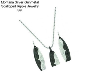 Montana Silver Gunmetal Scalloped Ripple Jewelry Set