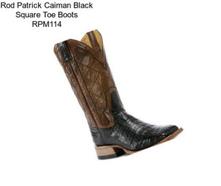 Rod Patrick Caiman Black Square Toe Boots RPM114