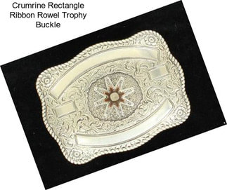 Crumrine Rectangle Ribbon Rowel Trophy Buckle