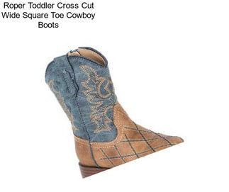 Roper Toddler Cross Cut Wide Square Toe Cowboy Boots