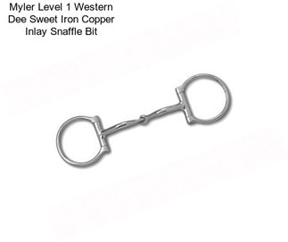 Myler Level 1 Western Dee Sweet Iron Copper Inlay Snaffle Bit