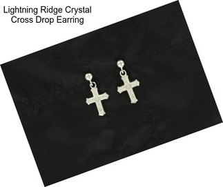 Lightning Ridge Crystal Cross Drop Earring