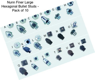 Nunn Finer Large Hexagonal Bullet Studs - Pack of 10