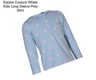 Equine Couture Whale Kids Long Sleeve Polo Shirt