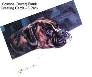 Crumbs (Boxer) Blank Greeting Cards - 6 Pack