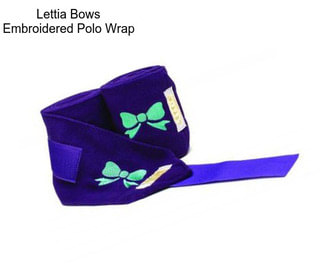 Lettia Bows Embroidered Polo Wrap