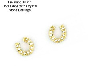 Finishing Touch Horseshoe with Crystal Stone Earrings