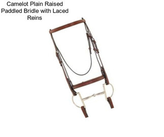 Camelot Plain Raised Paddled Bridle with Laced Reins