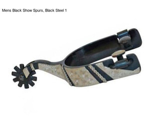 Mens Black Show Spurs, Black Steel 1\