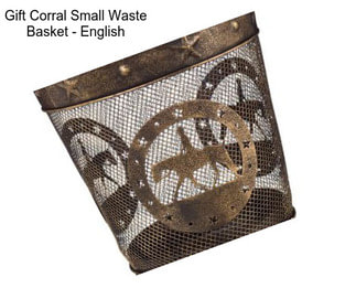 Gift Corral Small Waste Basket - English