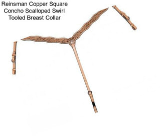 Reinsman Copper Square Concho Scalloped Swirl Tooled Breast Collar