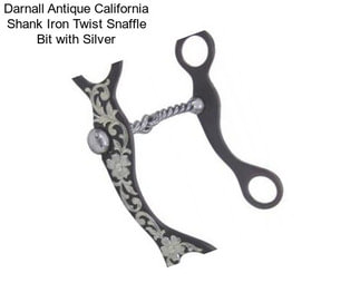 Darnall Antique California Shank Iron Twist Snaffle Bit with Silver