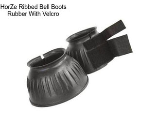 HorZe Ribbed Bell Boots Rubber With Velcro