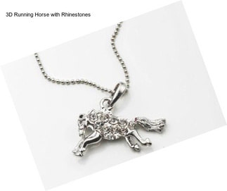 3D Running Horse with Rhinestones