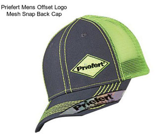 Priefert Mens Offset Logo Mesh Snap Back Cap