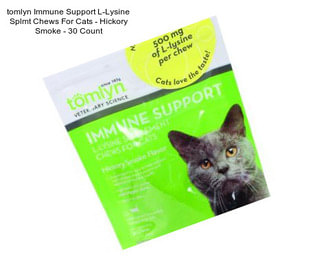 Tomlyn Immune Support L-Lysine Splmt Chews For Cats - Hickory Smoke - 30 Count