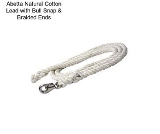 Abetta Natural Cotton Lead with Bull Snap & Braided Ends