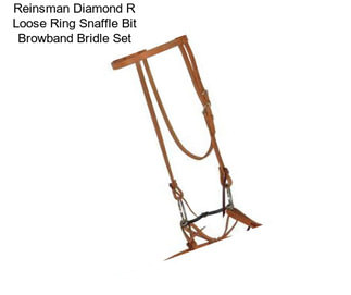 Reinsman Diamond R Loose Ring Snaffle Bit Browband Bridle Set