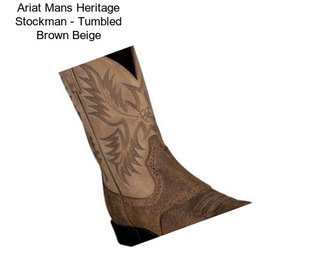 Ariat Mans Heritage Stockman - Tumbled Brown Beige