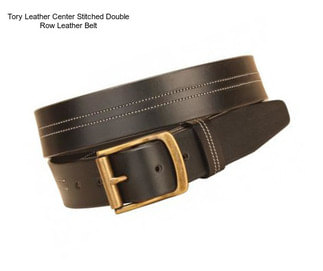 Tory Leather Center Stitched Double Row Leather Belt