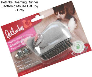 Petlinks Roaming Runner Electronic Mouse Cat Toy - Gray