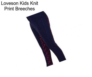 Loveson Kids Knit Print Breeches