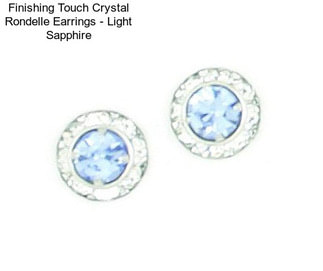 Finishing Touch Crystal Rondelle Earrings - Light Sapphire