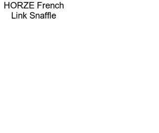 HORZE French Link Snaffle
