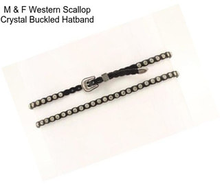 M & F Western Scallop Crystal Buckled Hatband