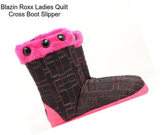 Blazin Roxx Ladies Quilt Cross Boot Slipper