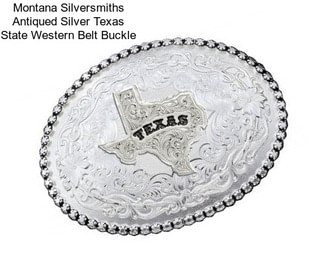 Montana Silversmiths Antiqued Silver Texas State Western Belt Buckle